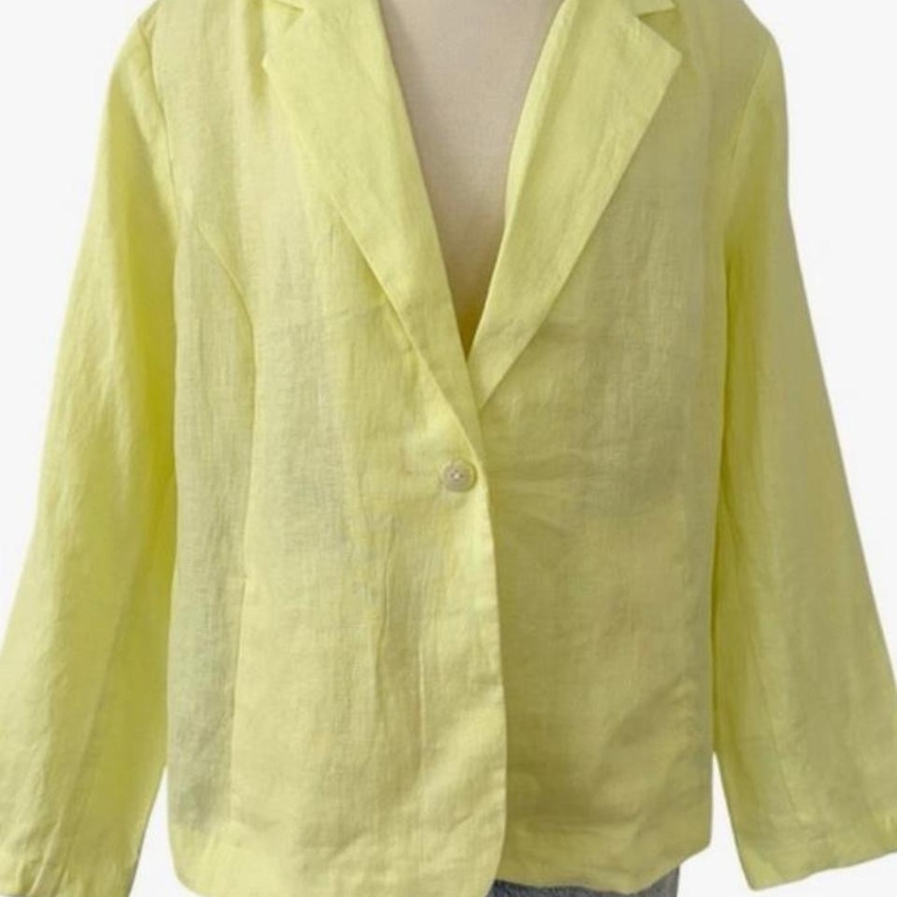 Yellow Linen Blazer